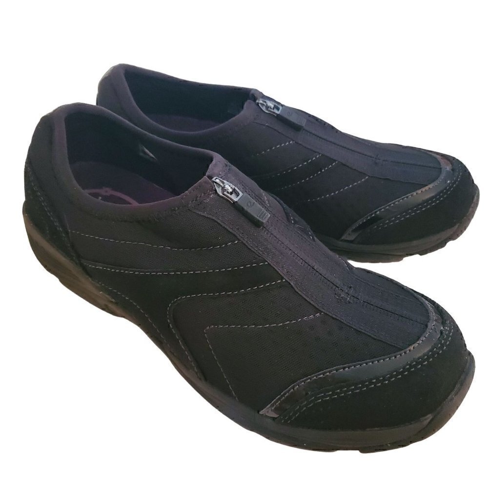 Easy Spirit Explore 24 Black Zip Closure Shoes, Woman's Athletic Shoes NIB